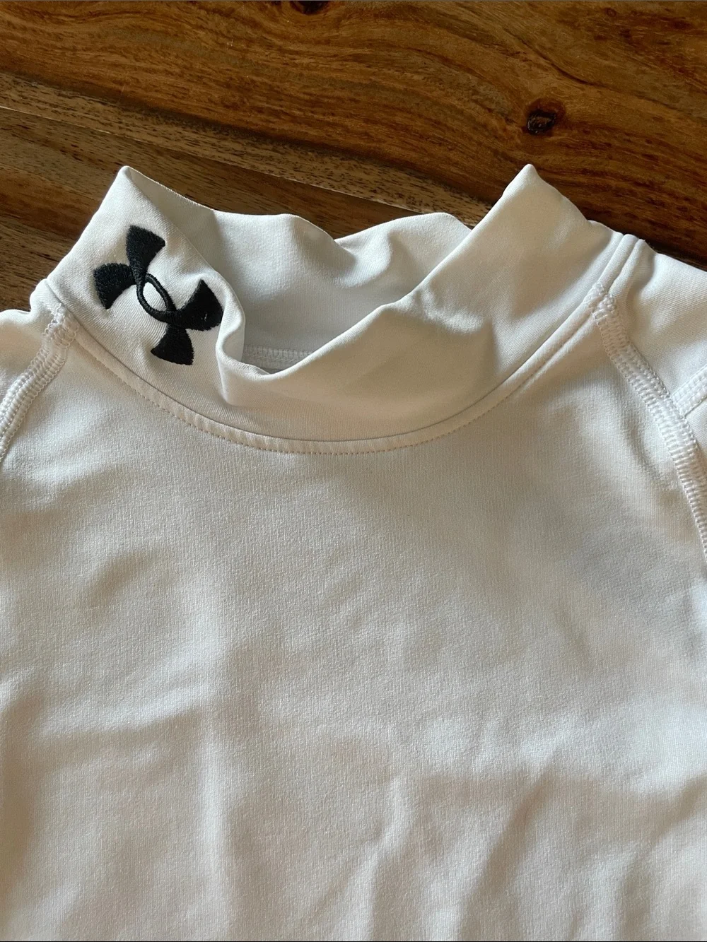 Under Armour White Girls' Long-Sleeve Mock Neck Performance Top